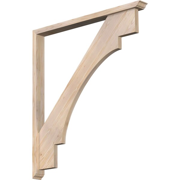 Ekena Millwork Merced Traditional Smooth Bracket w/ Offset Brace, Douglas Fir, 3 1/2"W x 40"D x 44"H BKT0402X40X44MRC01SDF - main